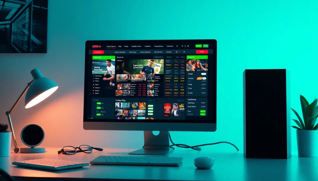 Online betting interface showcasing 888b.bet with vibrant sports and casino graphics.