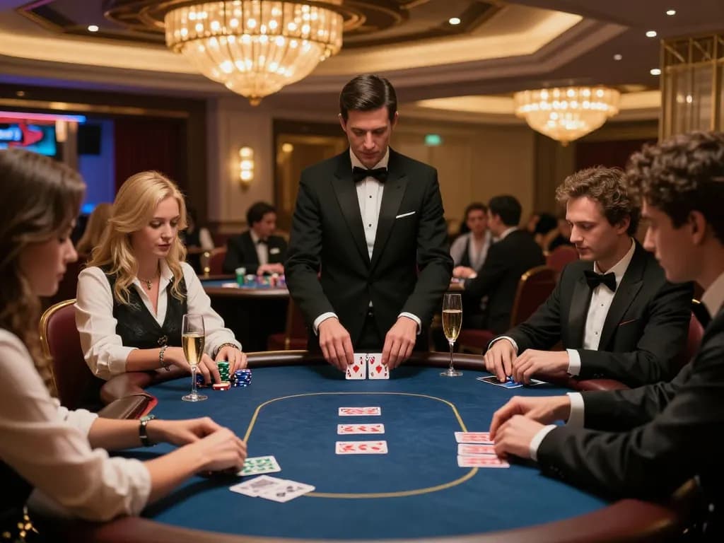 789win VIP gaming area showcasing exclusive poker game with elegant players and luxury atmosphere.