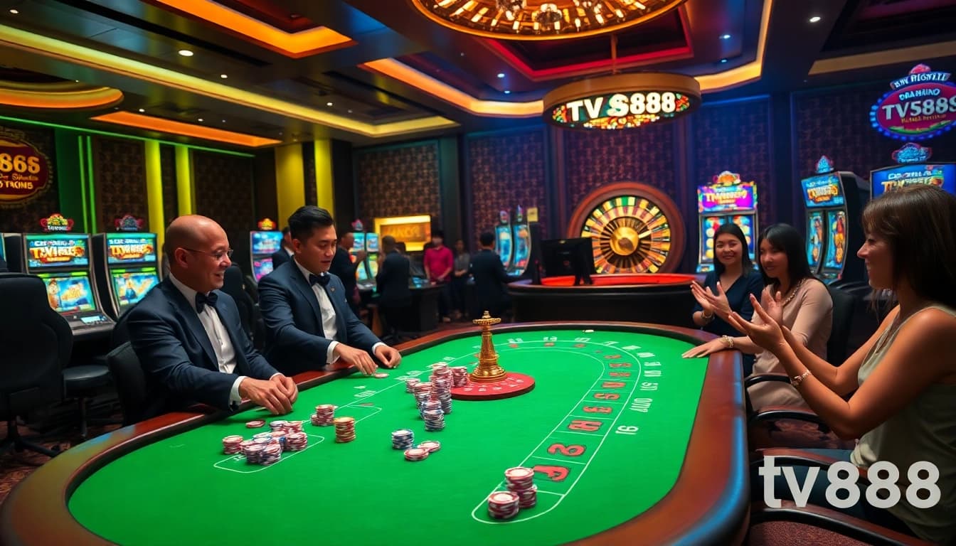 Experience the thrill of winning with TV888 at a luxurious casino filled with vibrant games.