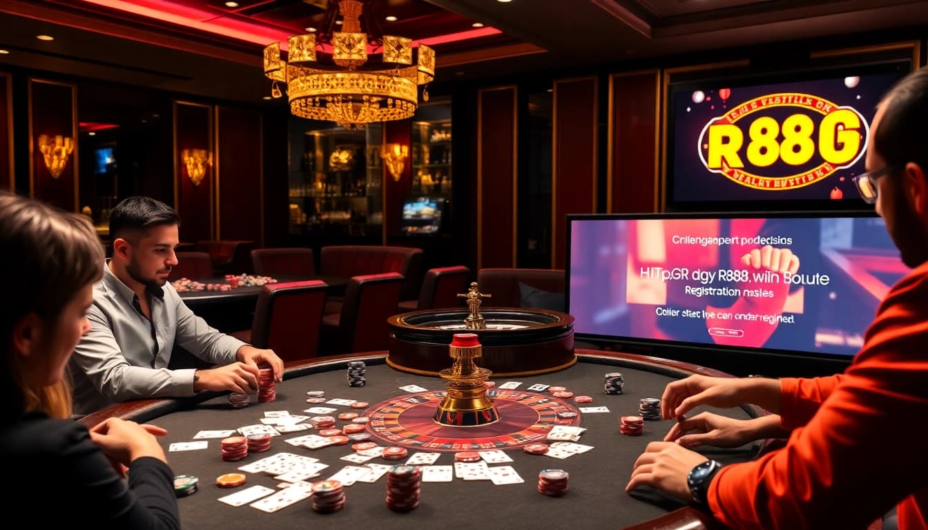 Experience thrilling poker action at https://rr88c.pro/ with vibrant chips and an engaging gaming atmosphere.