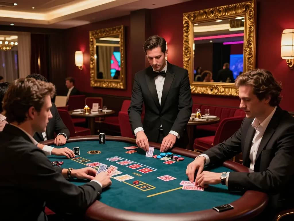 Engaging baccarat action at a casino table showcasing players betting strategy regarding https://www.bearcreekwatershed.org/macroinvertebrates.
