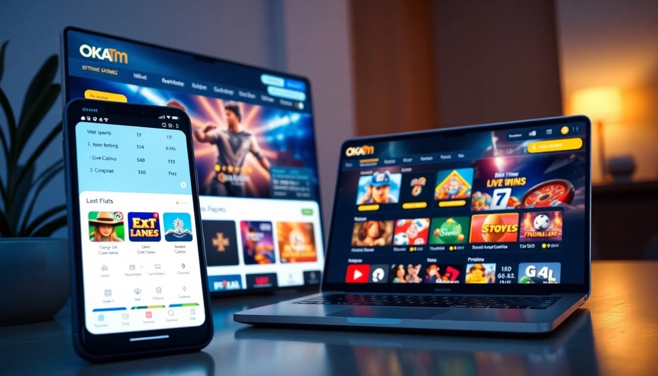 Interactive modern interface of Trang Chủ OKATM showcasing online betting features and user-friendly design.
