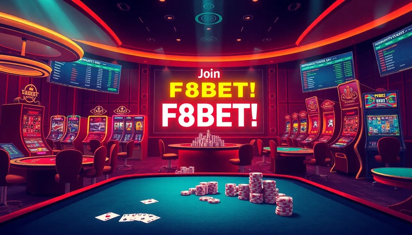 Engage in the thrilling online gaming experience at f8bet.net.in featuring advanced casino tables and lively slot machines.