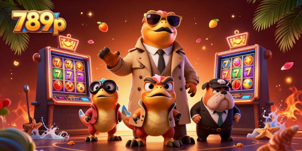 Engaging illustration of 789p's playful raptors attempting to enter a VIP casino lounge.
