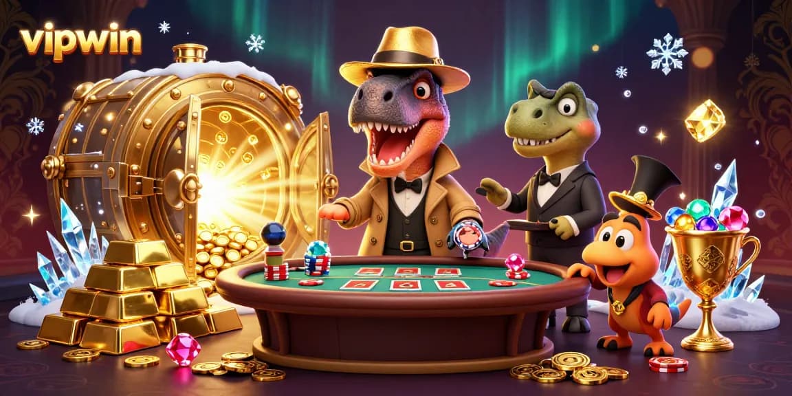 Experience the thrill of vipwin with a velociraptor card counter, pit boss, and heist excitement!