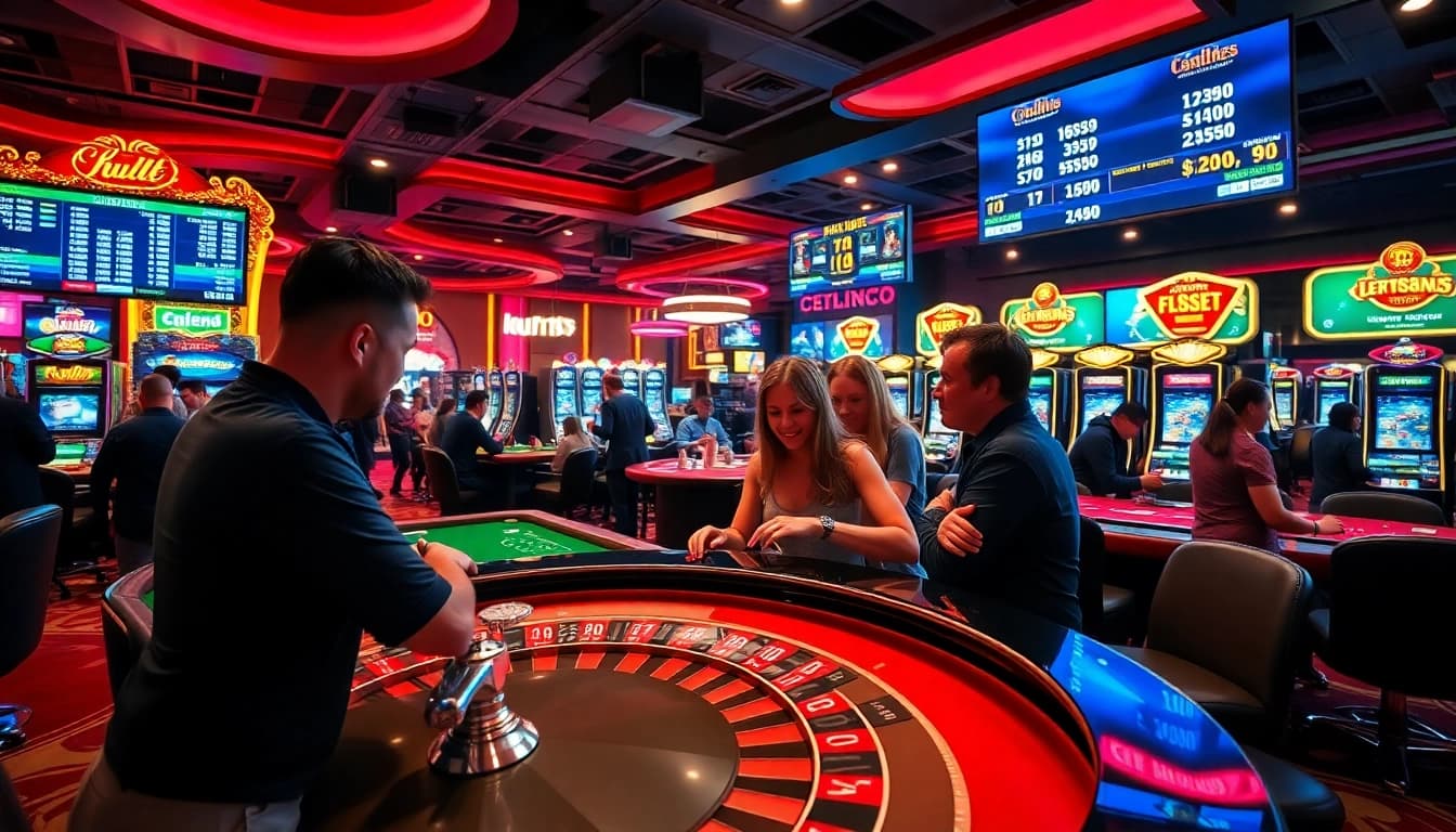 Exciting gaming at ku1111 casino with dynamic casino atmosphere and players enjoying table games.