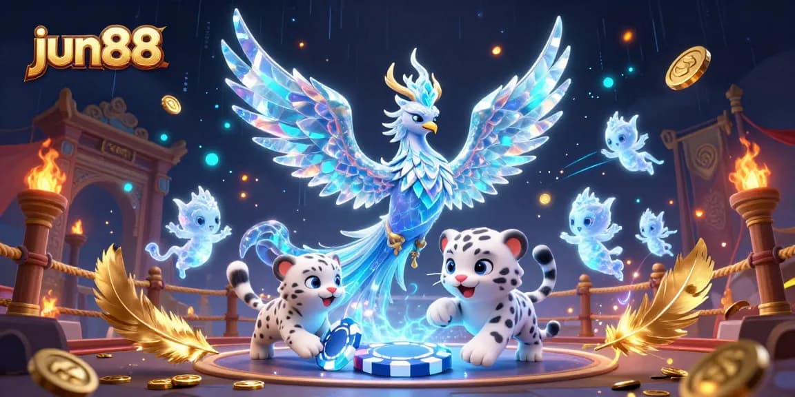 Experience thrilling gameplay with jun88, featuring a vibrant illustration of a magical scene with betting elements.