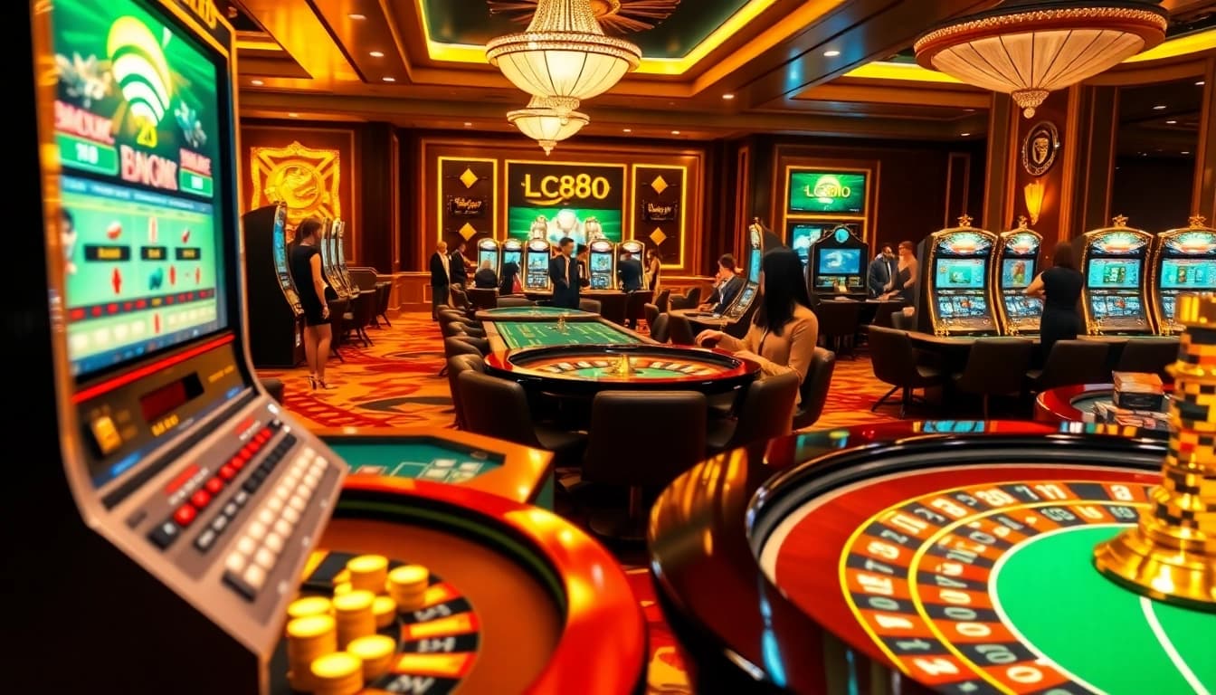 Experience thrilling gaming action at https://lc88comm.com/ with vibrant casino elements and professional ambiance.