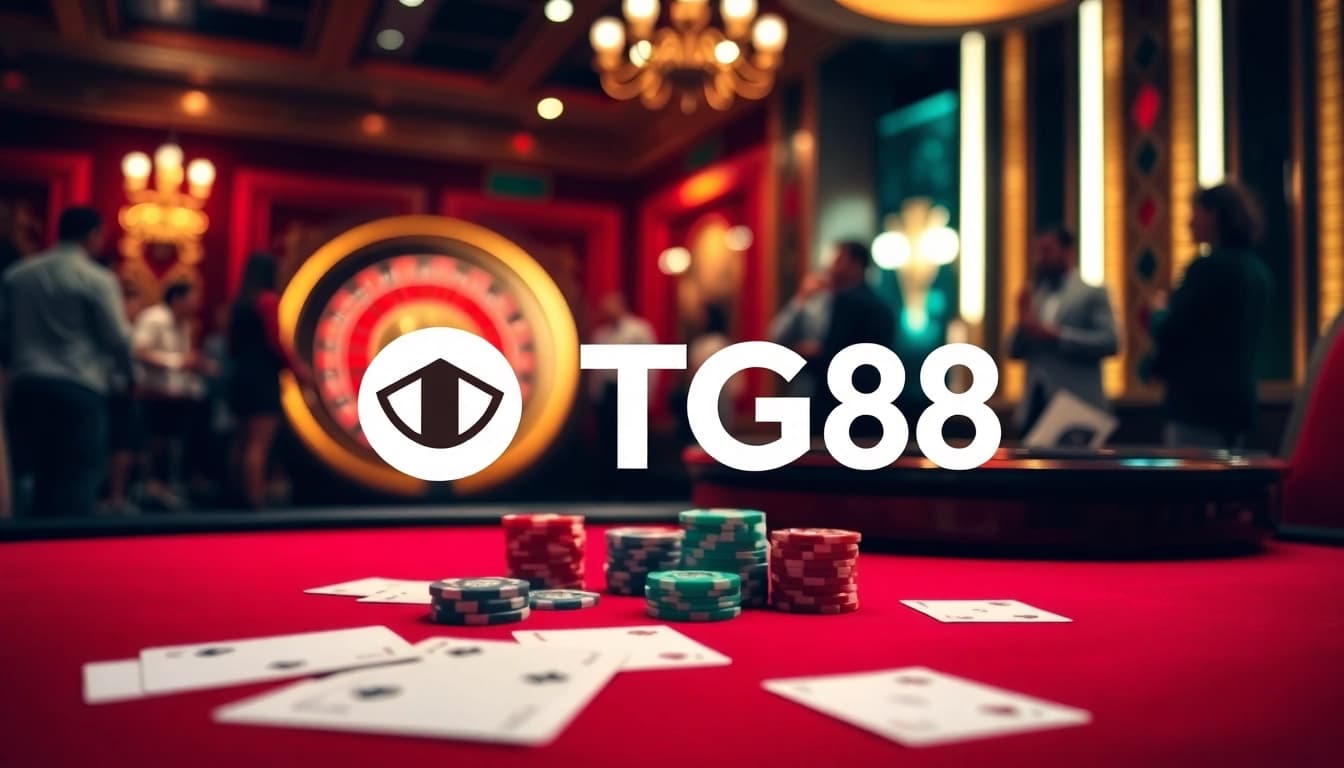 Experience the excitement of gambling at TG88 with vibrant casino visuals and dynamic gaming action.