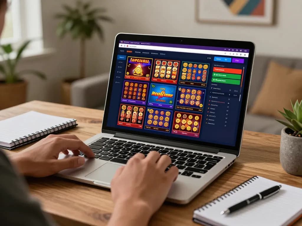 Playing games on bl5555 online casino platform using laptop with engaging graphics