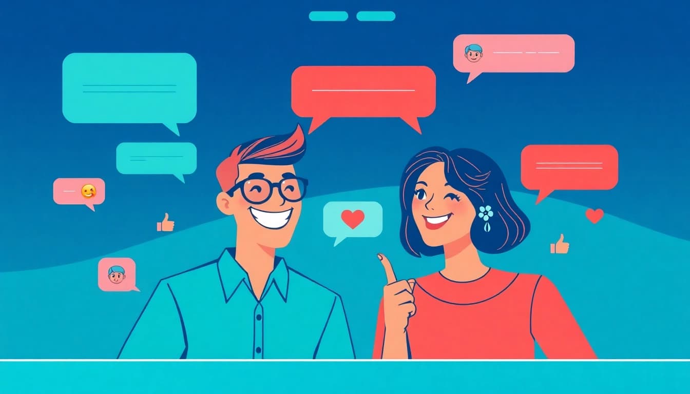 Vibrant interactive spicy chat interface displaying playful exchanges