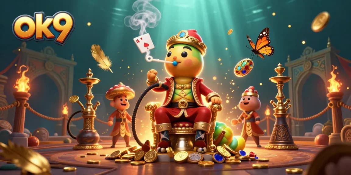 Engage with the exciting world of ok9 as a caterpillar master reigns in a magical casino setting.