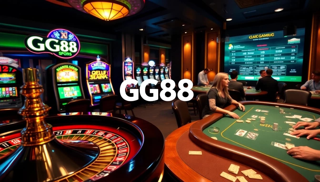 Players engaging in thrilling games at GG88 casino, showcasing excitement and strategy.