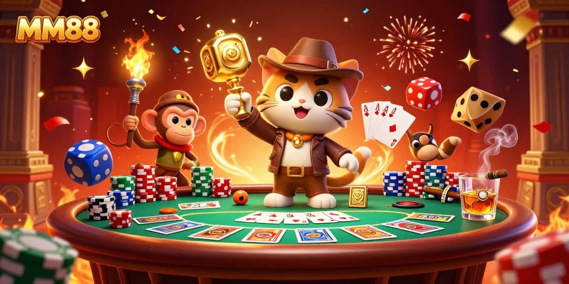 MM88 offers thrilling adventures in a vibrant casino world with golden artifacts and dynamic gameplay.