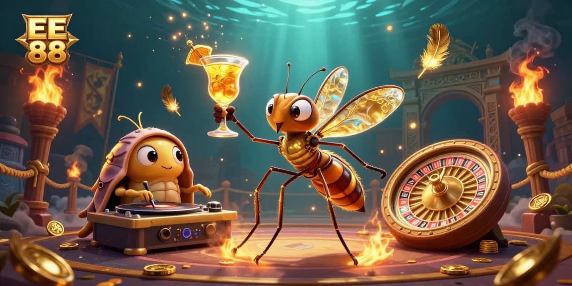 Experience EE 88 with vibrant casino-themed illustration showcasing dynamic gaming elements.