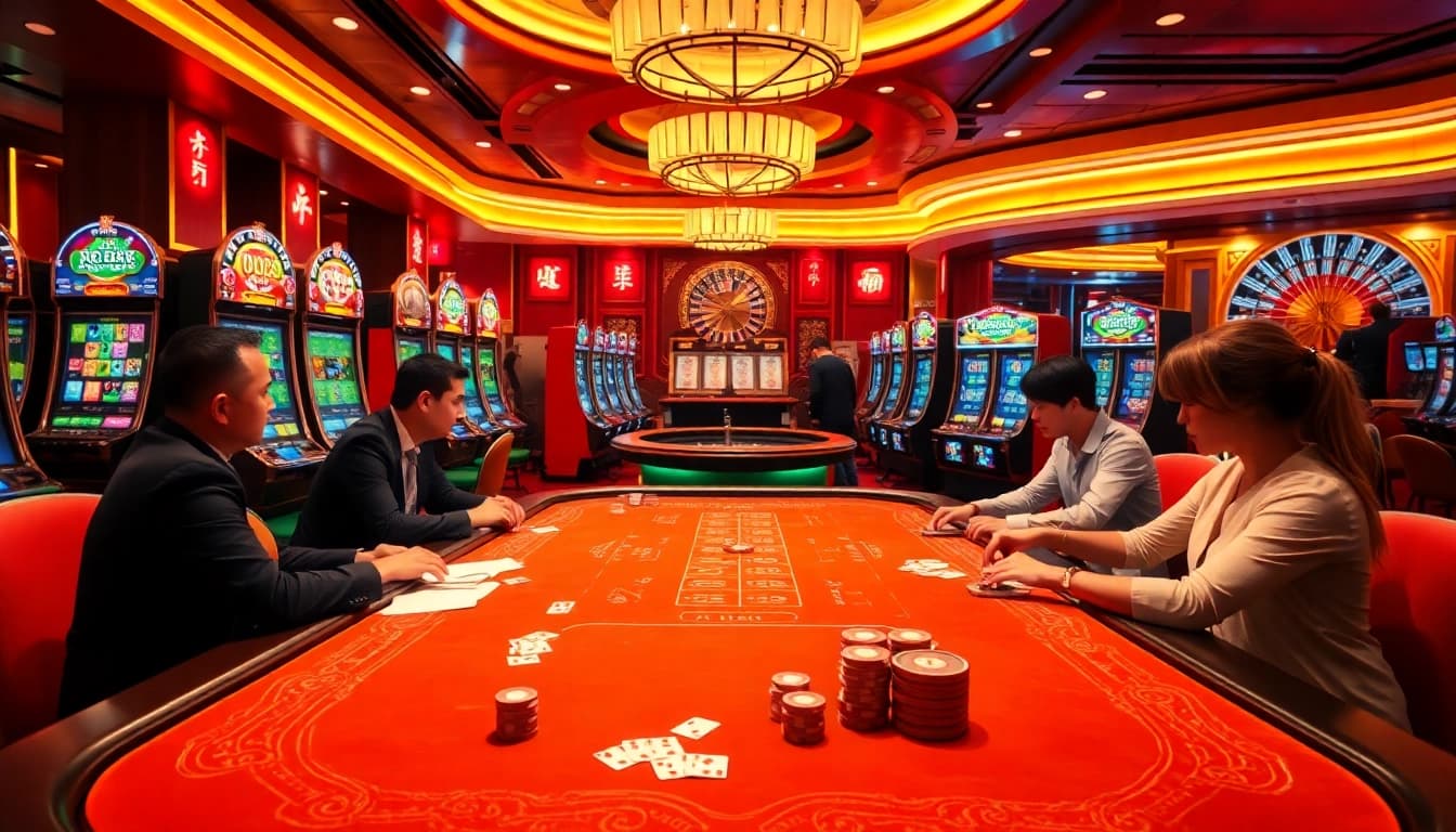 Experience the thrill of Tài Xỉu at Haywin, where vibrant casino tables and exciting games await.