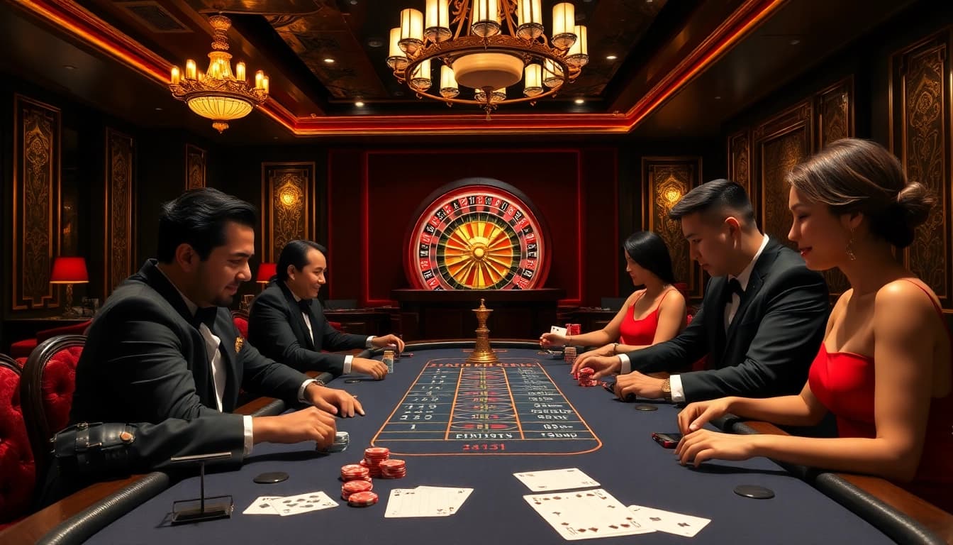 Experience the excitement of high-stakes poker at trang chủ 33win with vibrant casino visuals.