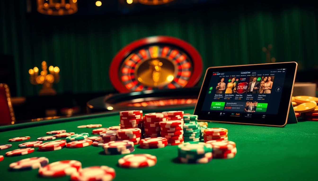Experience the excitement of gambling at https://www.bdtk66.blog/ with a vibrant poker table scene.