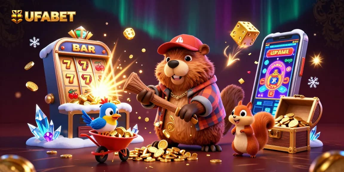 Spin to win at UFABET! Experience the rush of online slots with dazzling gold coins and dynamic game elements.