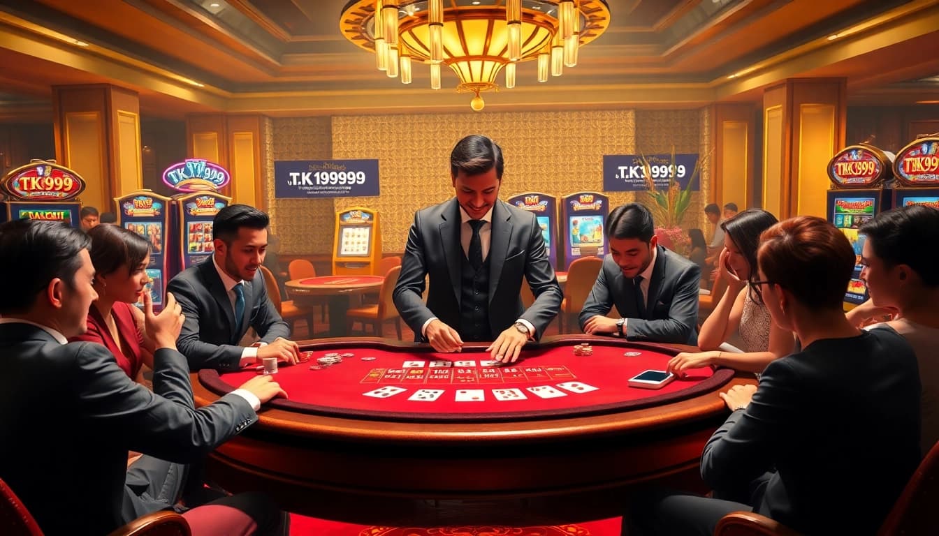Experience the excitement of gambling at TK 999's luxurious casino with vibrant games and thrilling atmosphere.