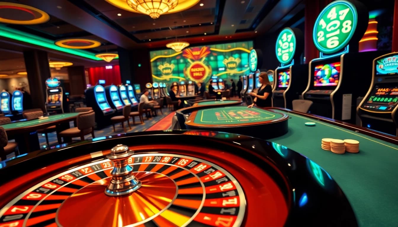 Experience the thrill of tg88 đăng nhập at a luxurious casino scene filled with excitement.