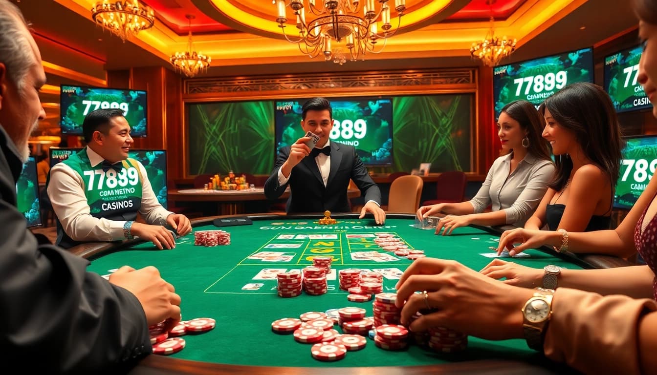 Thrilling gambling scene at 789f site featuring poker, chips, and exciting gameplay.