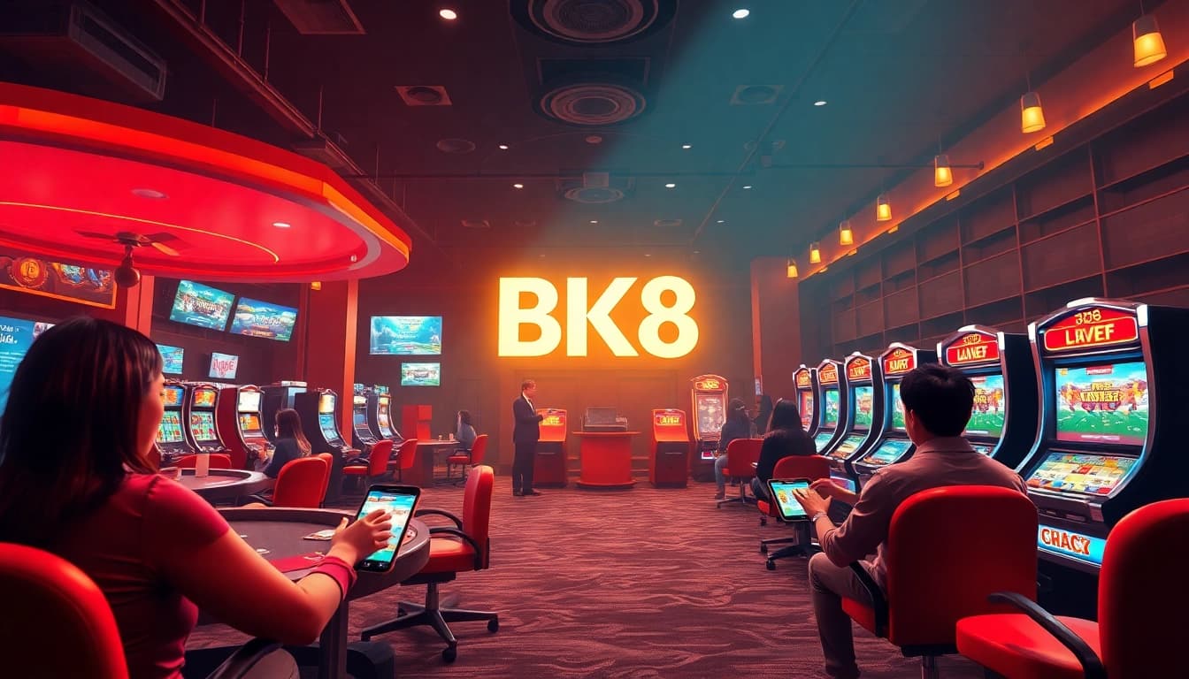 Experience exciting online gaming at bk860s.com with a vibrant casino scene showcasing diverse gaming options and secure mobile access.