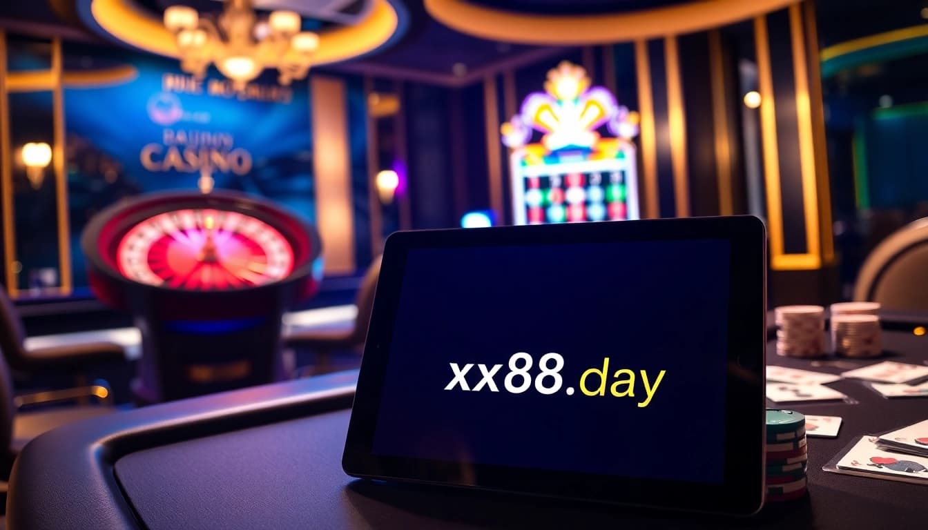 Online gaming experience showcasing the excitement at https://xx88.day/ with vibrant casino elements and sleek design.