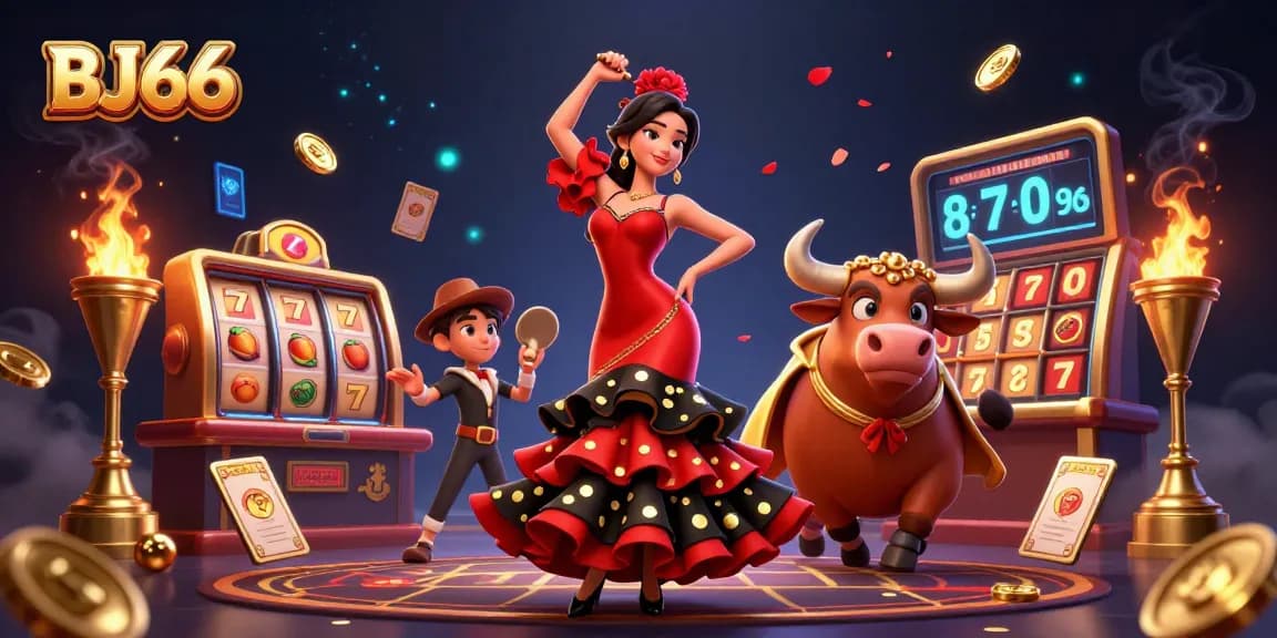 Experience thrilling gameplay with BJ66, where vibrant characters celebrate wins in an ultra-detailed 3D casino.