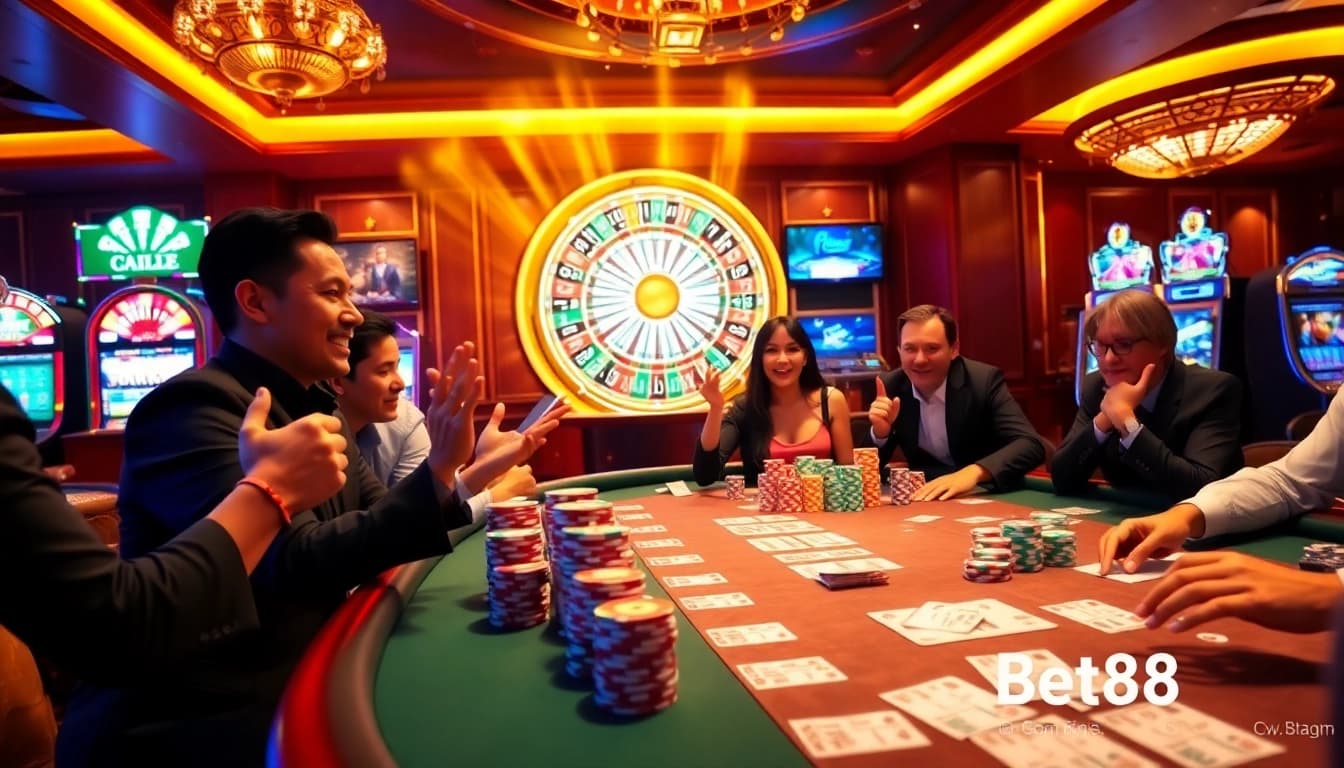 Experience the thrill of gambling at https://bet88best.com/ with an upscale poker scene full of excitement.