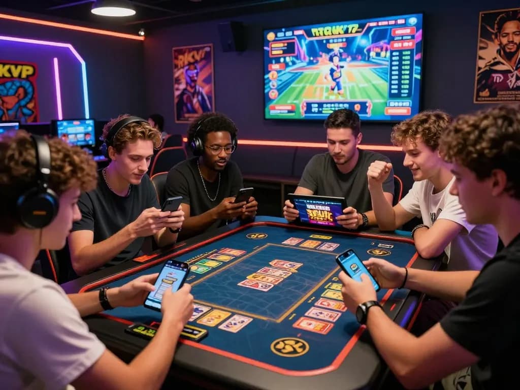 Excited players engaging with RIKVIP games, showcasing thrilling rewards and social atmosphere.