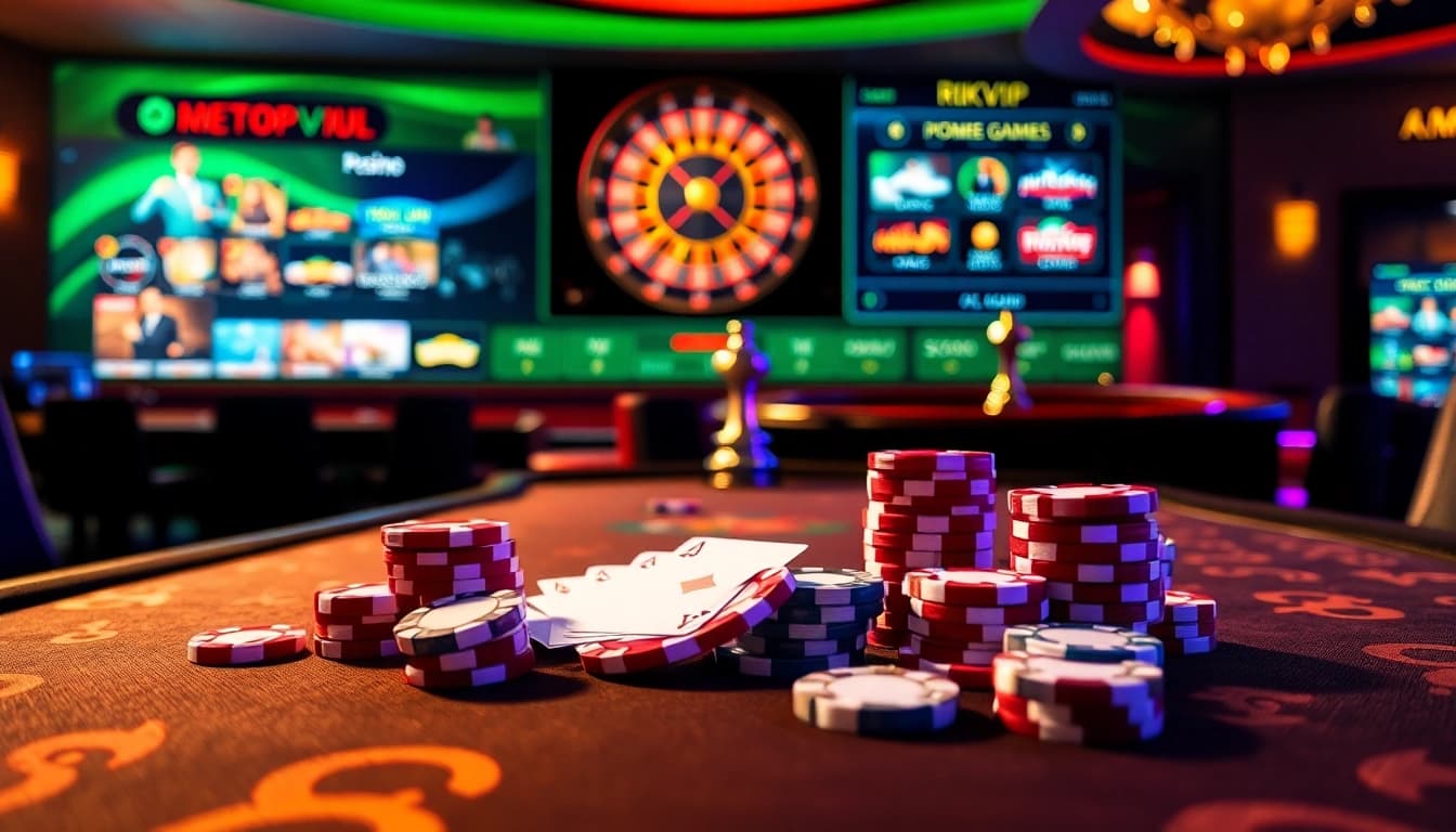 Experience thrilling gaming at rikvip's luxurious casino tables and exciting roulette actions.