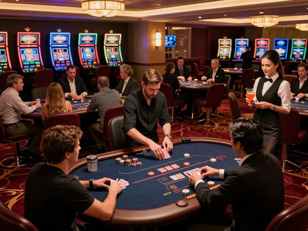 Players enjoy a thrilling game at LUCK8 casino with vibrant atmosphere and immersive gameplay.