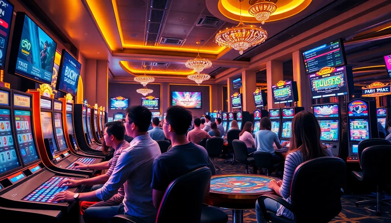 Engaging online casino atmosphere with diverse players enjoying games at 69 VN 01