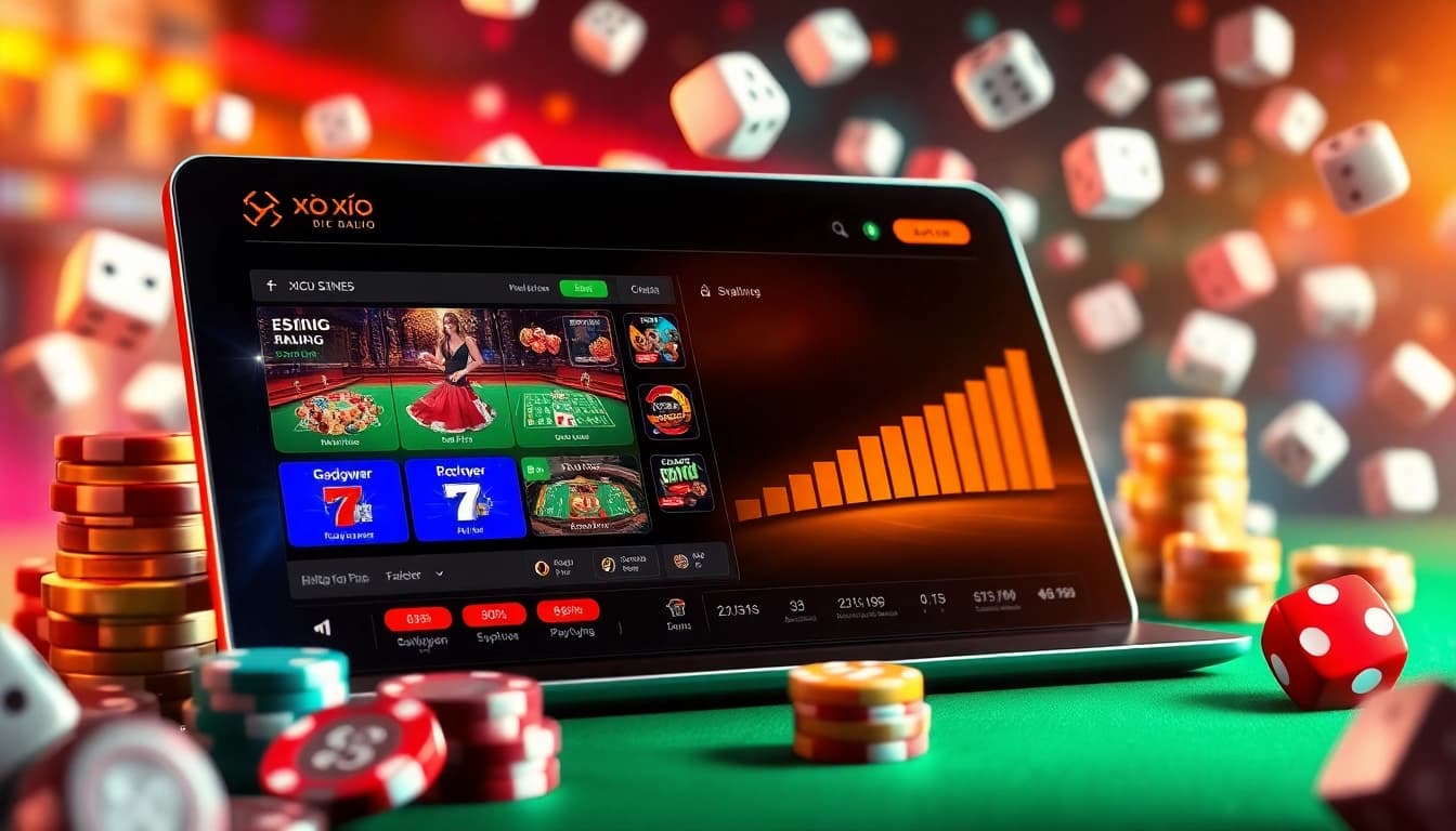 xóc đĩa online thanh toán uy tín featuring vibrant casino elements and a dynamic betting interface