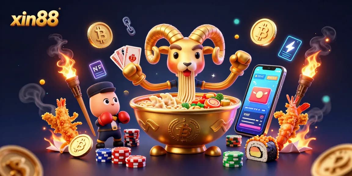 Engage with xin88’s vibrant 3D illustration showcasing playful casino characters in action.