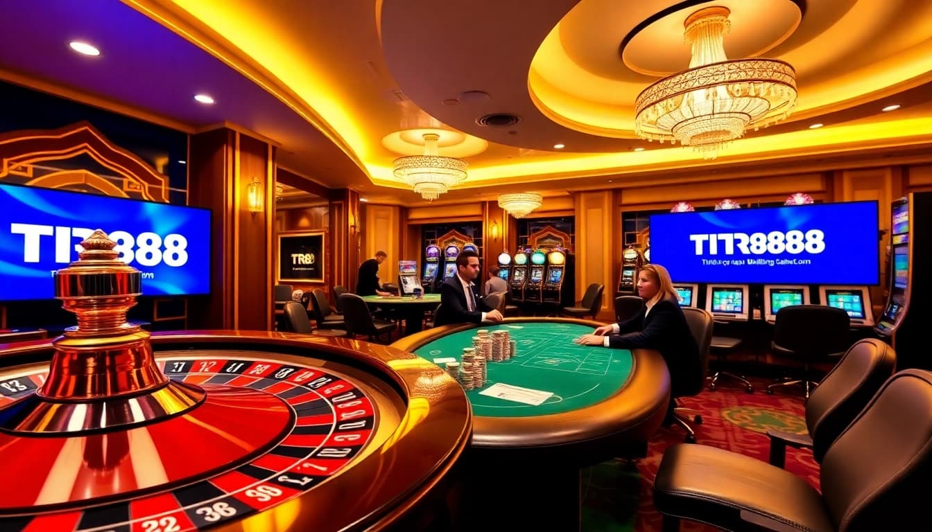Engage in high-stakes play at a luxurious casino featuring the TR88 link prominently.