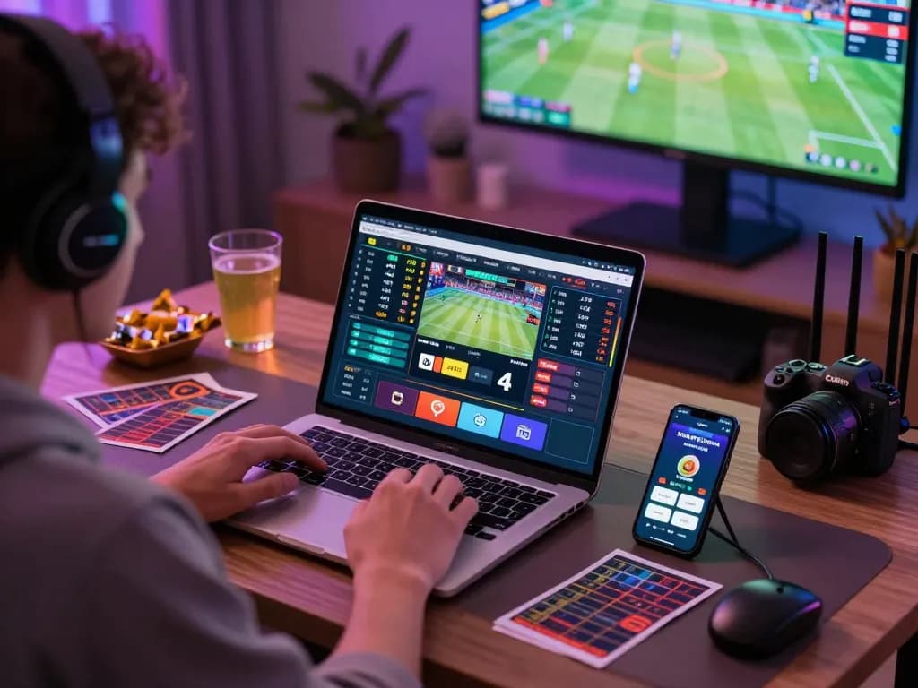Engaging online betting experience with 1gom, showcasing live sports events and betting setups.