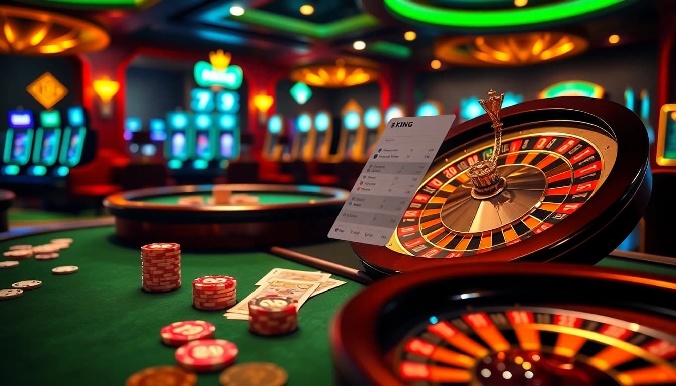 Experience the excitement of 79KING through a luxurious online casino environment filled with action and elegance.