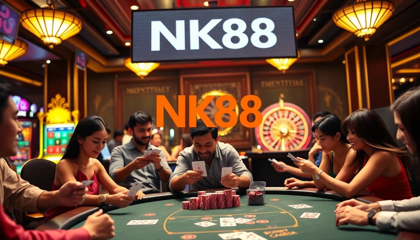 Play exciting casino games at NK88 with vibrant tables and dynamic atmosphere.