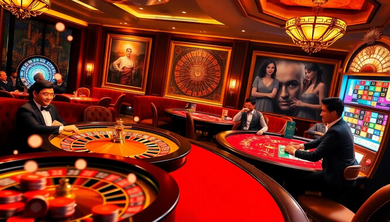 Engaged players enjoying casino games at https://88new.autos/, highlighting excitement and luxury.