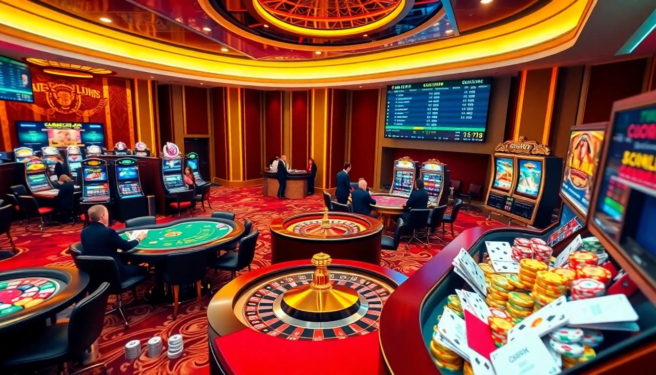 Experience the thrill of online gambling with link CM88, featuring vibrant casino tables and engaging gameplay.