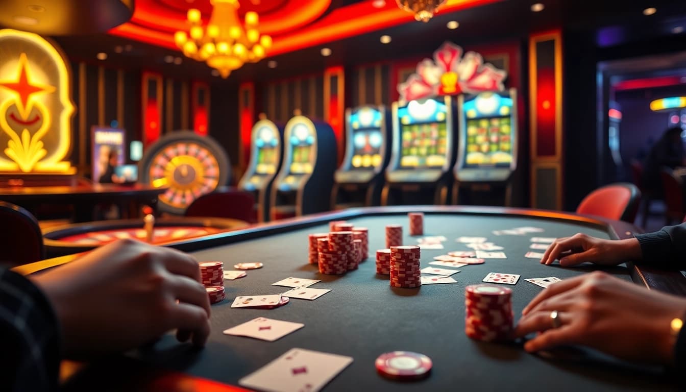 Engage in thrilling poker action at ALo789's luxurious casino.