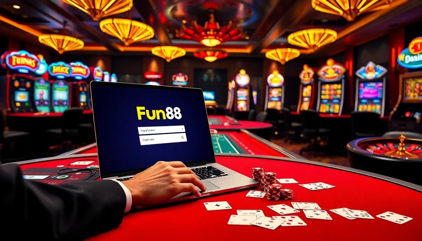 Logging into fun88 com for an exciting online casino experience filled with vibrant games and betting options.