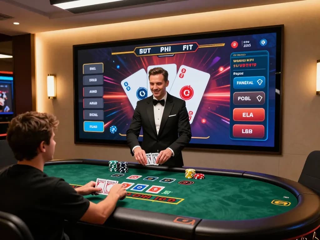 KUBET player enjoying live blackjack with a professional dealer in an engaging online casino experience
