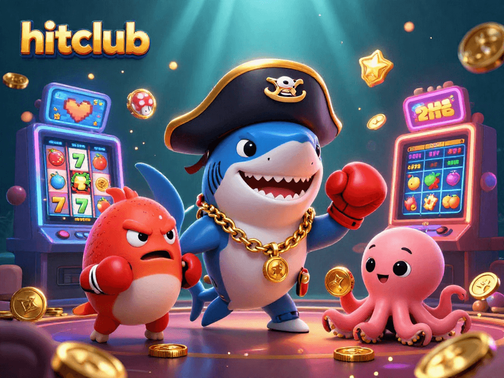 Experience hitclub's exciting slot scenes with a vibrant 3D pirate theme and rich casino elements.