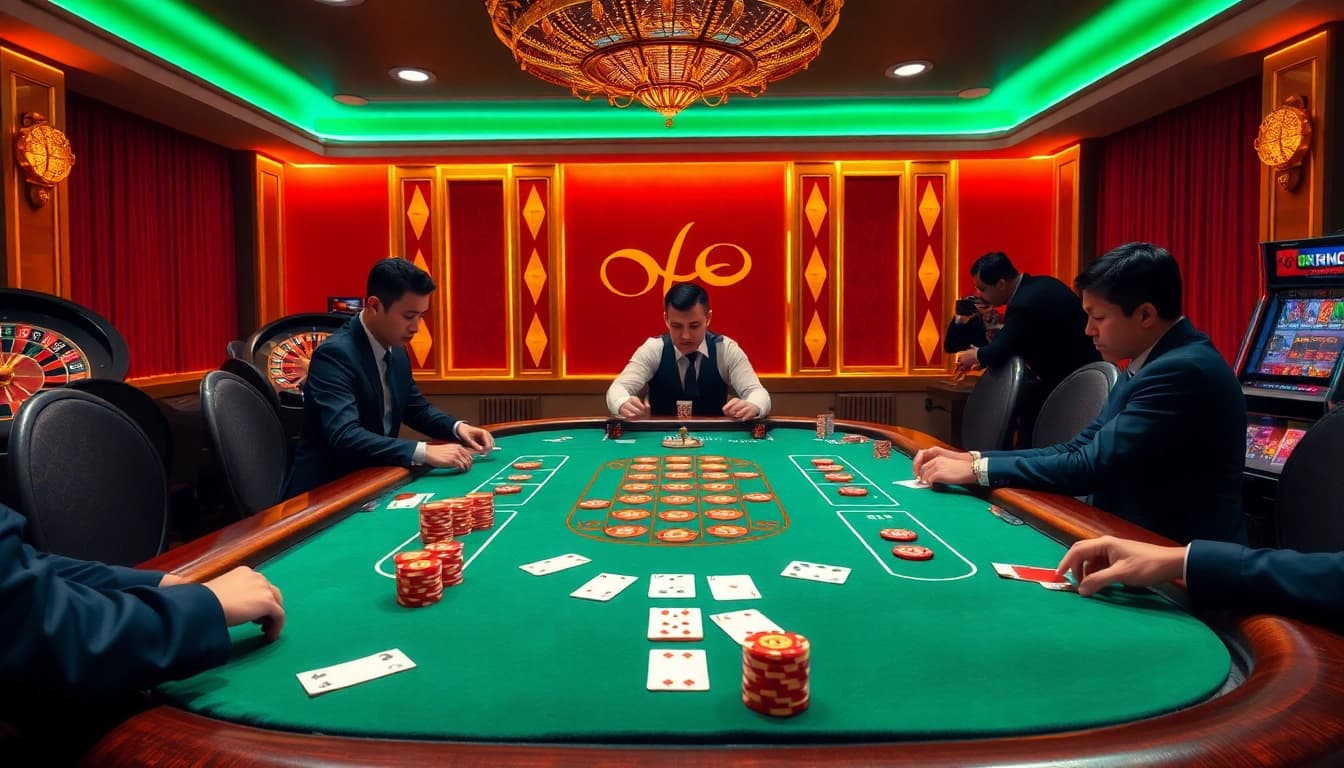 Experience high-stakes poker play at https://urr88.com/ with vibrant colors and thrilling casino atmosphere.