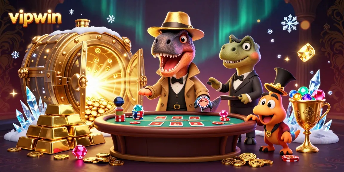 Experience the thrill of vipwin with a velociraptor card counter, pit boss, and heist excitement!