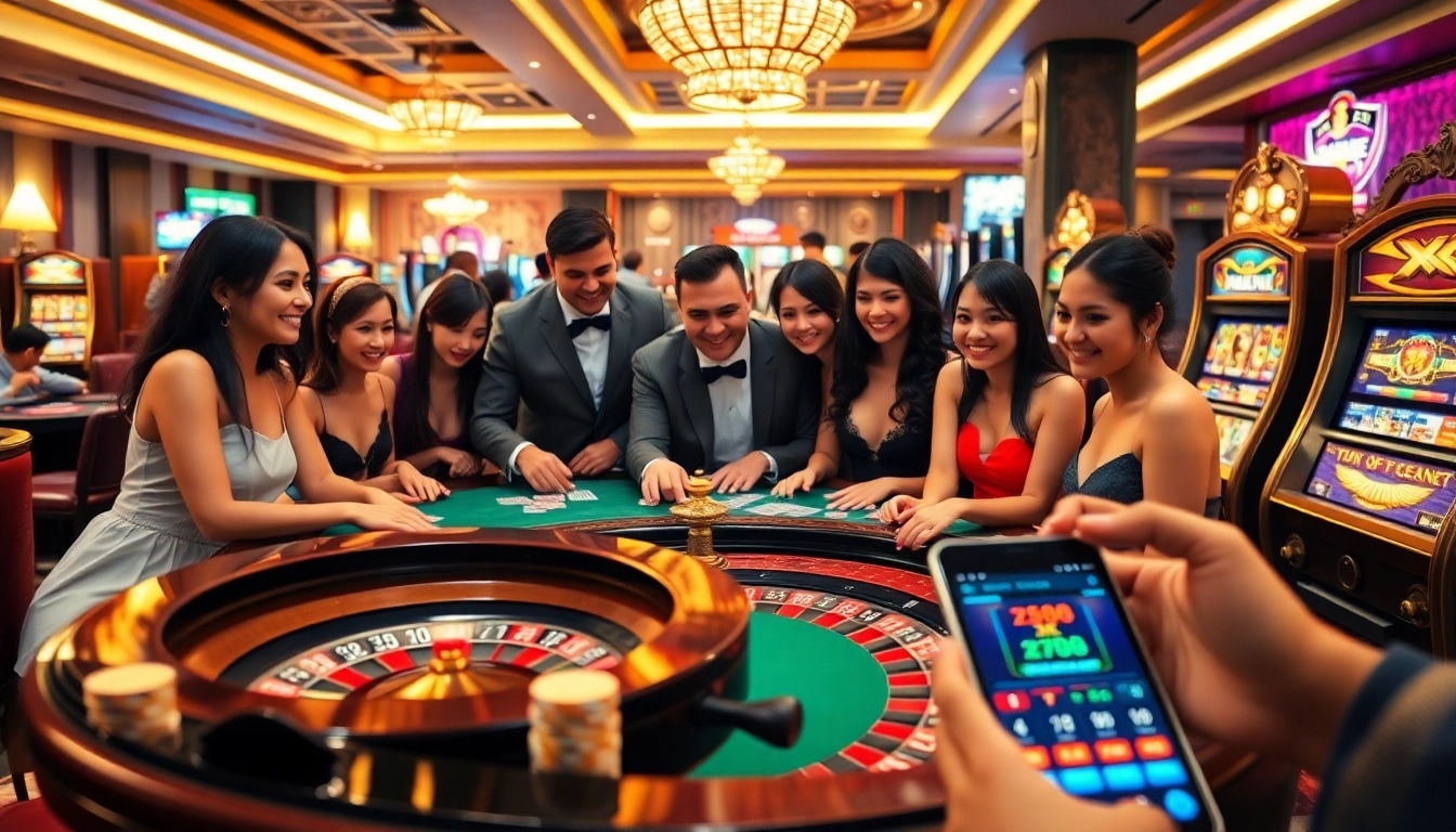 Experience thrilling casino action at https://xx88.day/ with vibrant poker chips and engaged players at a roulette table.