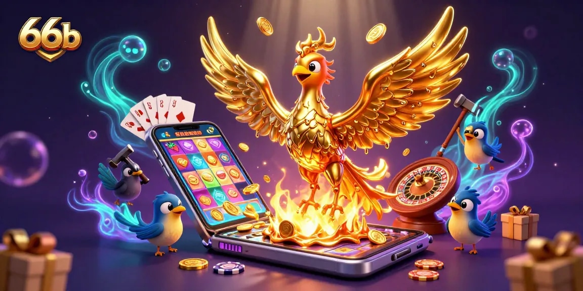 Experience the excitement of 66b with colorful slot games and golden phoenix magic.